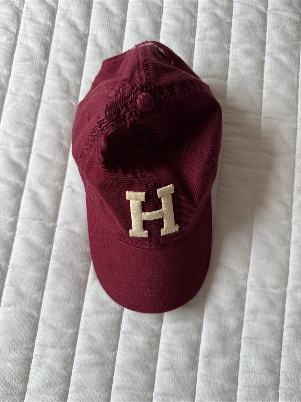 Harvard Maroon Baseball Cap with Cream 'H' Patch